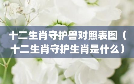 十二生肖守护兽对照表图（十二生肖守护生肖是什么）