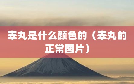 睾丸是什么颜色的（睾丸的正常图片）