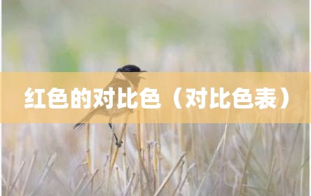 红色的对比色（对比色表）