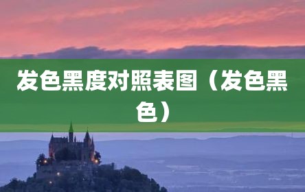 发色黑度对照表图（发色黑色）