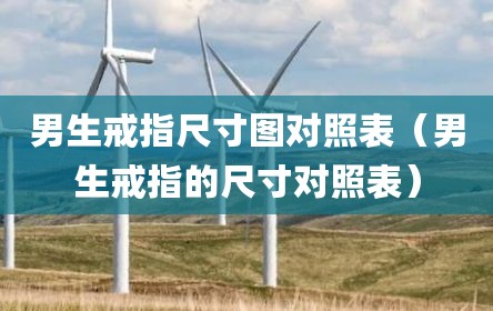 男生戒指尺寸图对照表（男生戒指的尺寸对照表）