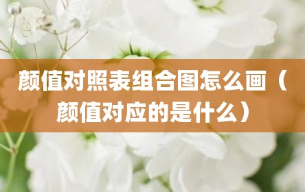 颜值对照表组合图怎么画（颜值对应的是什么）