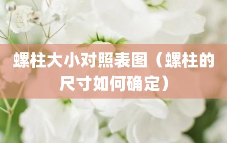 螺柱大小对照表图（螺柱的尺寸如何确定）