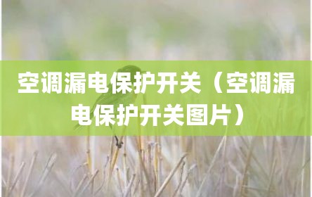 空调漏电保护开关（空调漏电保护开关图片）