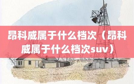 昂科威属于什么档次（昂科威属于什么档次suv）
