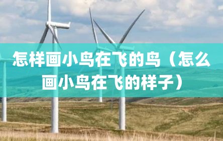 怎样画小鸟在飞的鸟（怎么画小鸟在飞的样子）