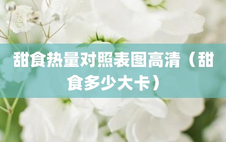 甜食热量对照表图高清（甜食多少大卡）