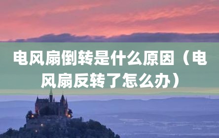 电风扇倒转是什么原因（电风扇反转了怎么办）