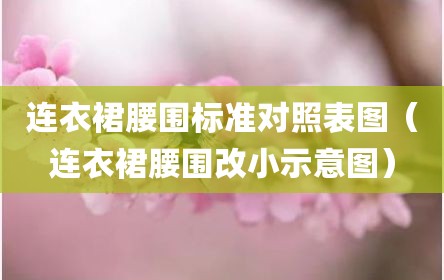 连衣裙腰围标准对照表图（连衣裙腰围改小示意图）