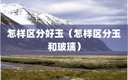 怎样区分好玉（怎样区分玉和玻璃）