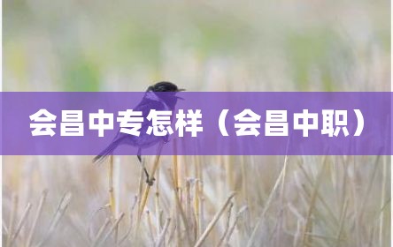 会昌中专怎样（会昌中职）