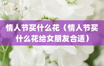 情人节买什么花（情人节买什么花给女朋友合适）