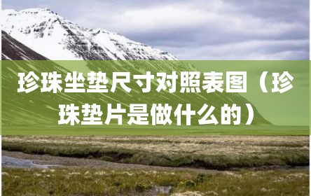 珍珠坐垫尺寸对照表图（珍珠垫片是做什么的）