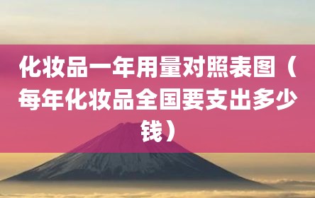 化妆品一年用量对照表图（每年化妆品全国要支出多少钱）