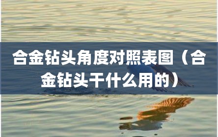 合金钻头角度对照表图（合金钻头干什么用的）