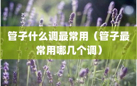 管子什么调最常用（管子最常用哪几个调）