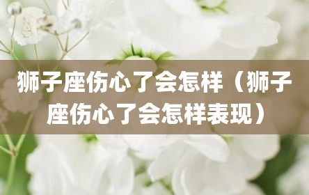 狮子座伤心了会怎样（狮子座伤心了会怎样表现）