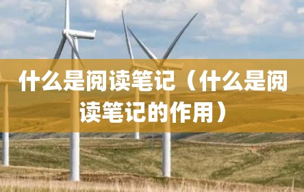 什么是阅读笔记（什么是阅读笔记的作用）