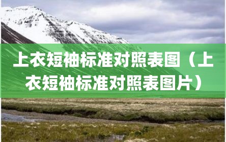 上衣短袖标准对照表图（上衣短袖标准对照表图片）