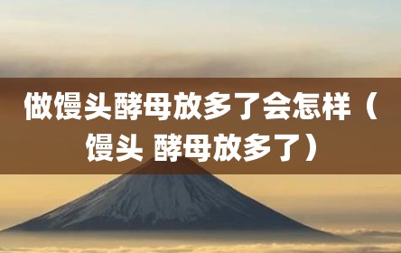 做馒头酵母放多了会怎样（馒头 酵母放多了）