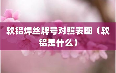 软铝焊丝牌号对照表图（软铝是什么）