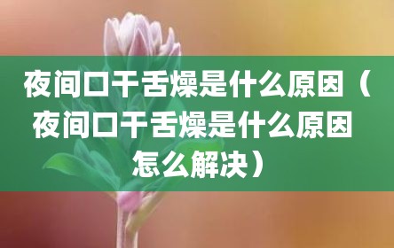 夜间口干舌燥是什么原因（夜间口干舌燥是什么原因 怎么解决）