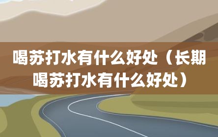 喝苏打水有什么好处（长期喝苏打水有什么好处）
