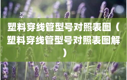 塑料穿线管型号对照表图（塑料穿线管型号对照表图解）