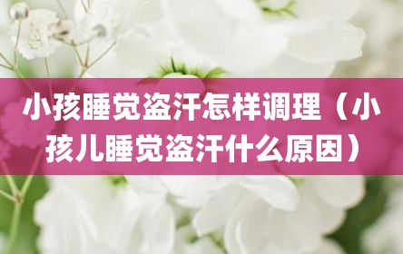 小孩睡觉盗汗怎样调理（小孩儿睡觉盗汗什么原因）