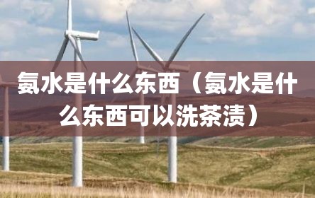 氨水是什么东西（氨水是什么东西可以洗茶渍）