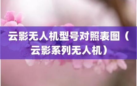 云影无人机型号对照表图（云影系列无人机）