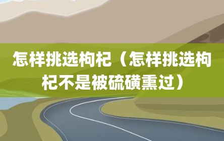 怎样挑选枸杞（怎样挑选枸杞不是被硫磺熏过）