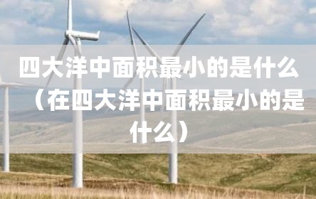 四大洋中面积最小的是什么（在四大洋中面积最小的是什么）