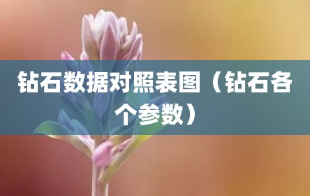 钻石数据对照表图（钻石各个参数）