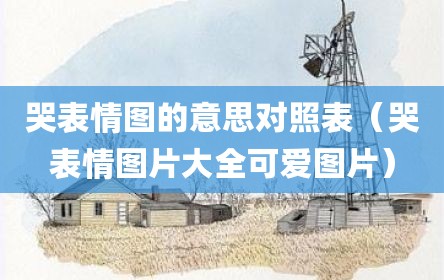 哭表情图的意思对照表（哭表情图片大全可爱图片）