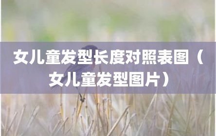 女儿童发型长度对照表图（女儿童发型图片）