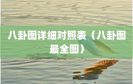 八卦图详细对照表（八卦图最全图）