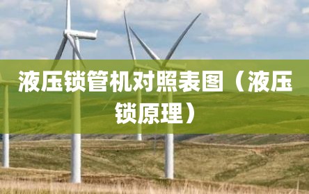 液压锁管机对照表图（液压锁原理）