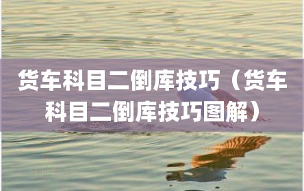 货车科目二倒库技巧（货车科目二倒库技巧图解）
