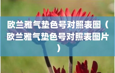 欧兰雅气垫色号对照表图（欧兰雅气垫色号对照表图片）