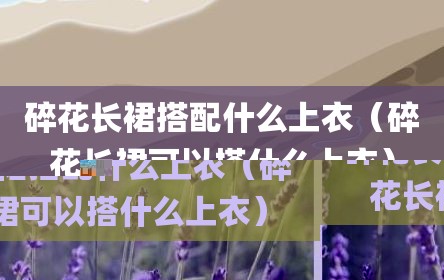 碎花长裙搭配什么上衣（碎花长裙可以搭什么上衣）
