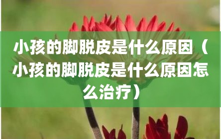 小孩的脚脱皮是什么原因（小孩的脚脱皮是什么原因怎么治疗）