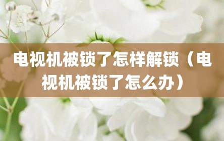 电视机被锁了怎样解锁（电视机被锁了怎么办）
