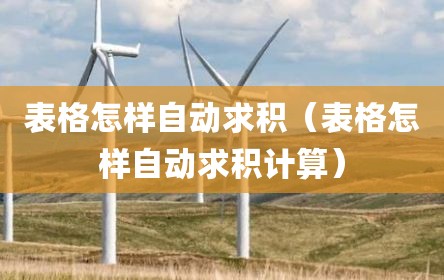 表格怎样自动求积（表格怎样自动求积计算）