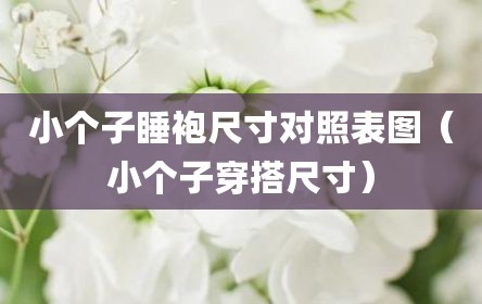 小个子睡袍尺寸对照表图（小个子穿搭尺寸）