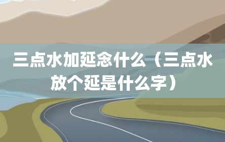 三点水加延念什么（三点水放个延是什么字）