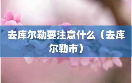 去库尔勒要注意什么（去库尔勒市）