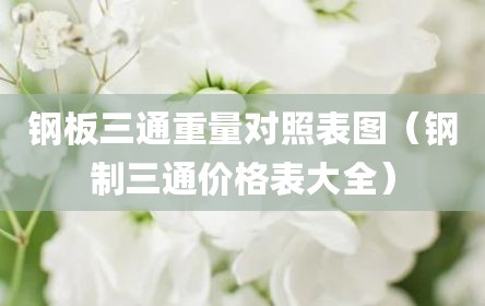 钢板三通重量对照表图（钢制三通价格表大全）