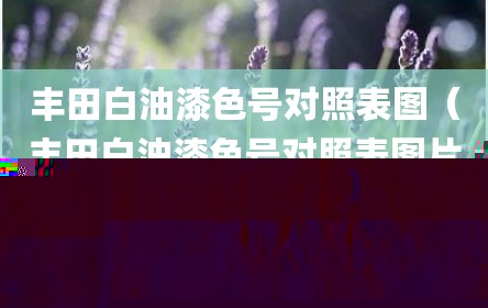 丰田白油漆色号对照表图（丰田白油漆色号对照表图片）