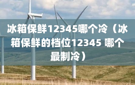 冰箱保鲜12345哪个冷（冰箱保鲜的档位12345 哪个最制冷）